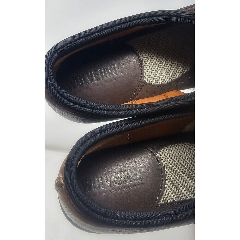 Wolverine Women's Brown Dana Mock Toe Slip-On Briar Shoes 6242 Leather Size 6.5M - Picture 10 of 13
